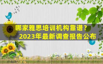 哪家雅思培训机构靠谱？ 2023年最新调查报告公布